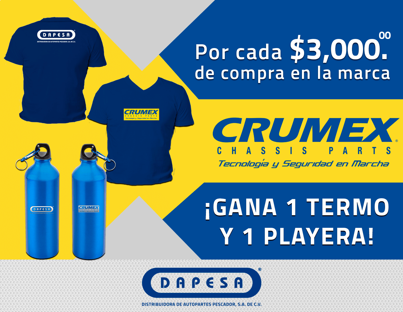 22 CRUMEX PLAYERA Y TERMO